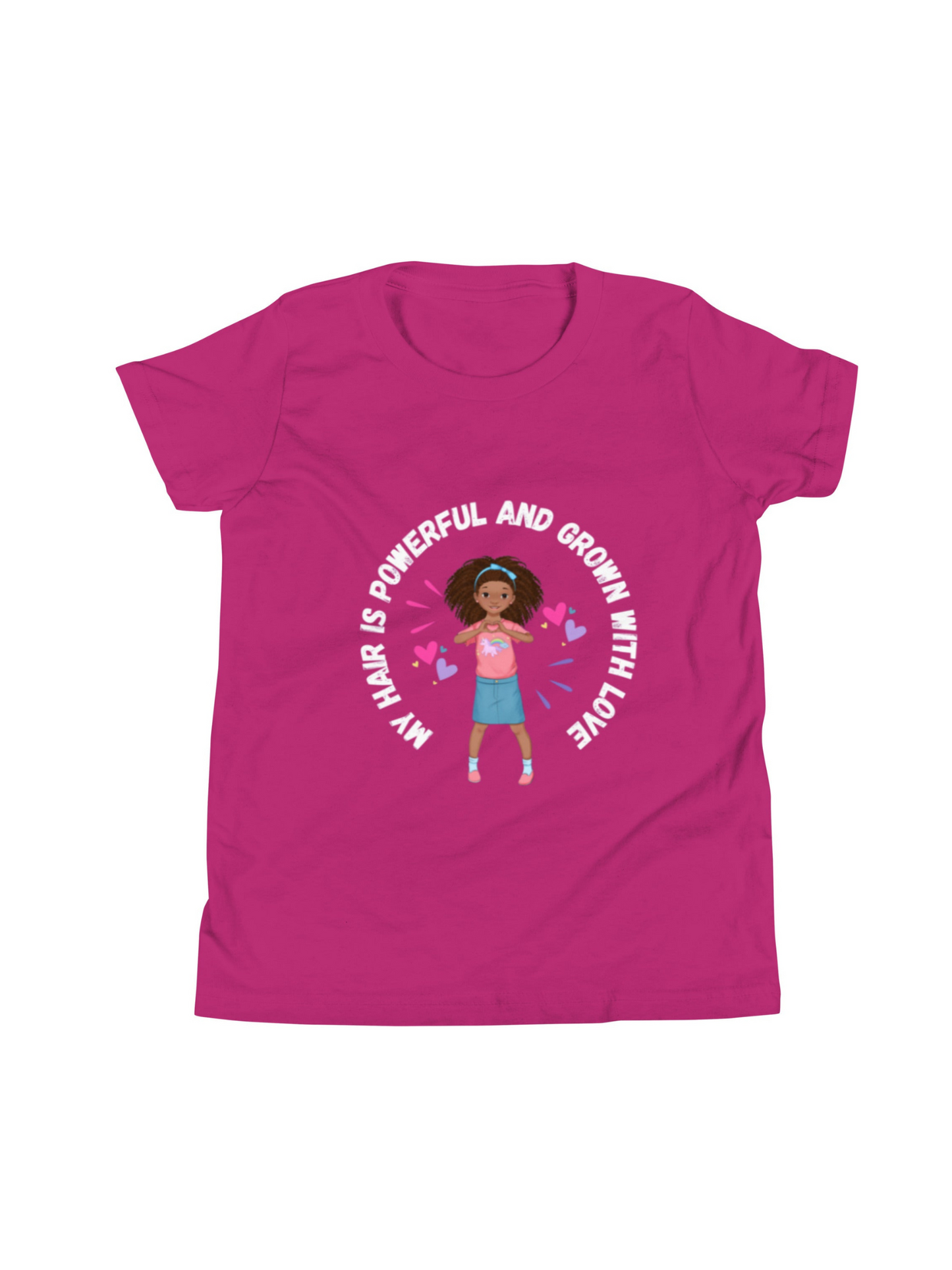 My Hair is Powerful and Grown with Love - Youth T-Shirt
